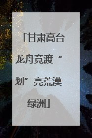甘肃高台龙舟竞渡“划”亮荒漠绿洲